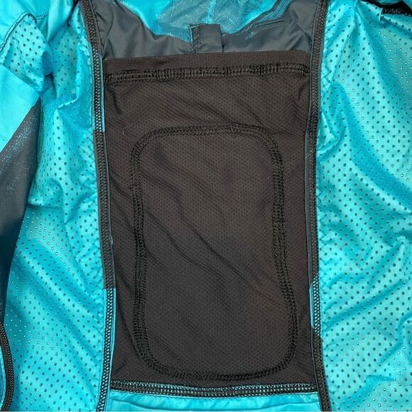 Lululemon Back Pack It Jacket Back Spin Stroke Peacock Blue Black 4 windbreaker - Picture 7 of 8